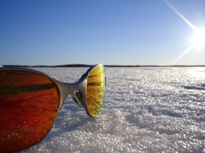 En skön eftermiddags tur med Anna ute på isen i . Foto: Fredrik Lundén.