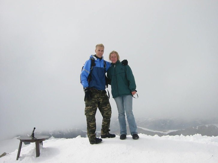 På toppen av Galdhöpiggen.. Foto: norrman.