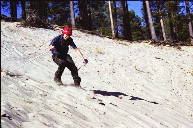 sommarskidåkning ;-). Foto: Per Sterling.