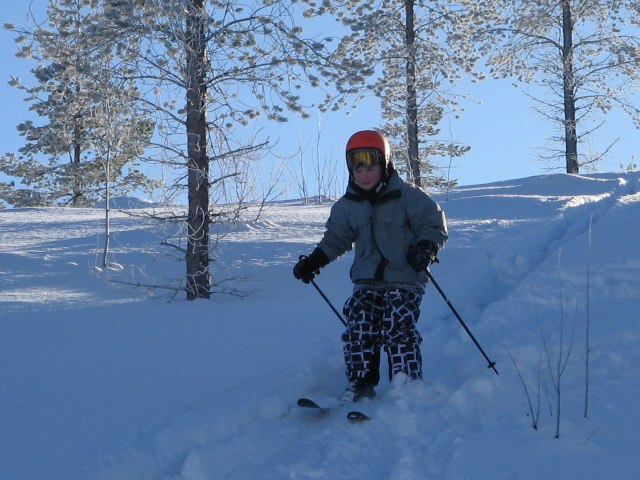 puder. Foto: pappa. Åkare: jag.
