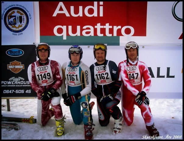 Foto: Okänd. Åkare: Patrik, Stefan, Mika, Joaquim.