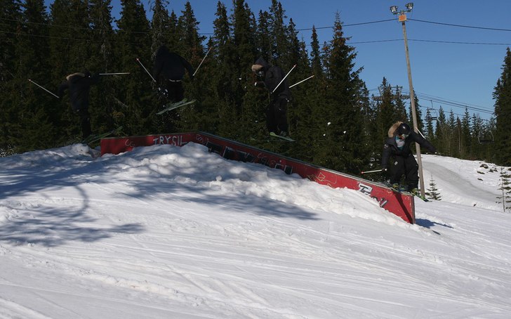 Daniel kastar runt en massiv 270 på kinkboxen.. Foto: Johan Söderlund. Åkare: Daniel Söderlund.