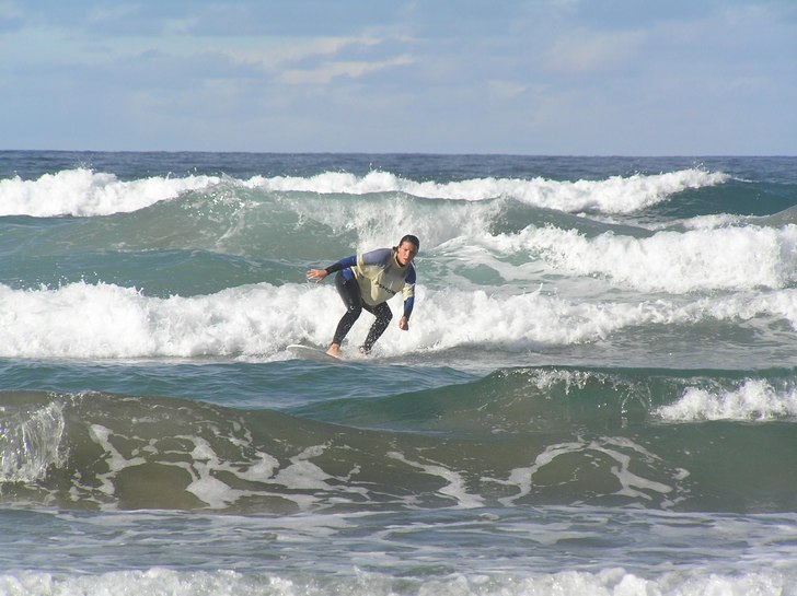 första gången på brädan och jag var fast!!. Foto: okänd fotograf. Åkare: jennyswe.