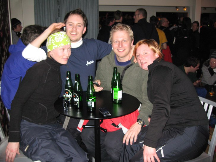 Afterski: Randi Dahl, Jonas Svensson, Micke Karlst. Foto: Jocke.