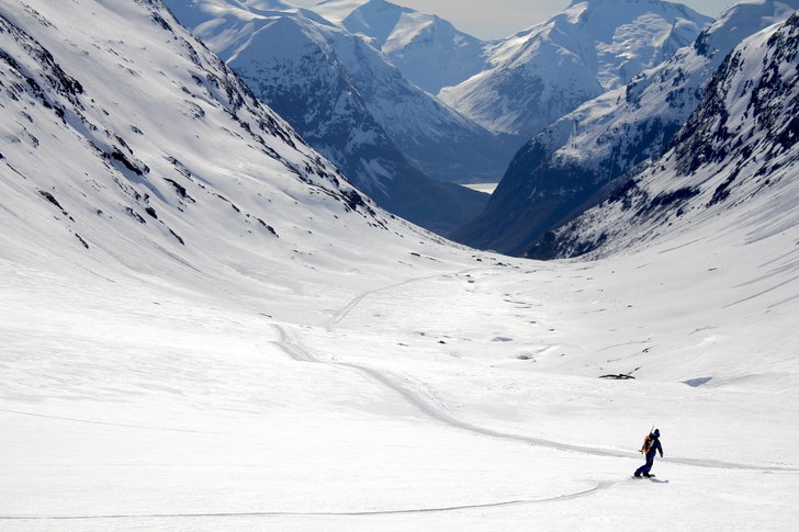 Topptur i Stryn fjällen. Foto: Christer Hällare. Åkare: Richard.