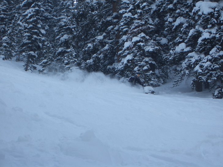 Vilken snö! Whohoo. Foto: Roland Burboeck. Åkare: David Carlstedt.