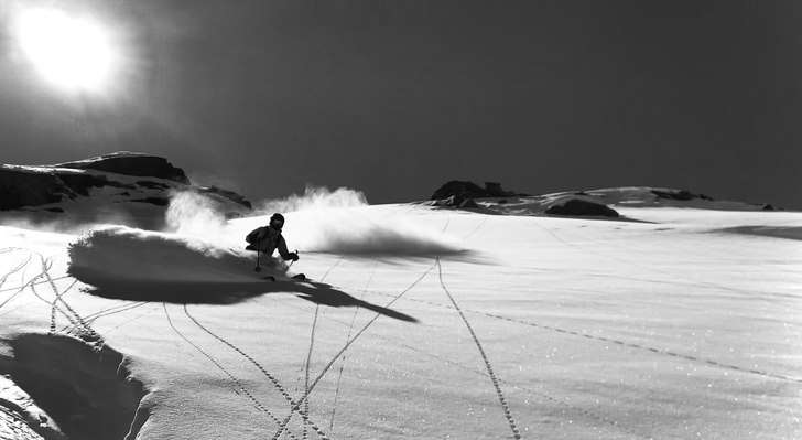 Första svängarna efter nysnö..