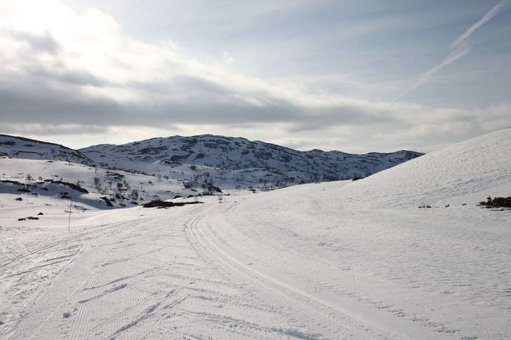 Haukelifjell Skisenter. Sol og lett bris. God tur.