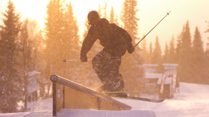 Taget den 17 Januari i en provisorisk raillinje so. Foto: Marcus Ahlström. Åkare: Okänt.