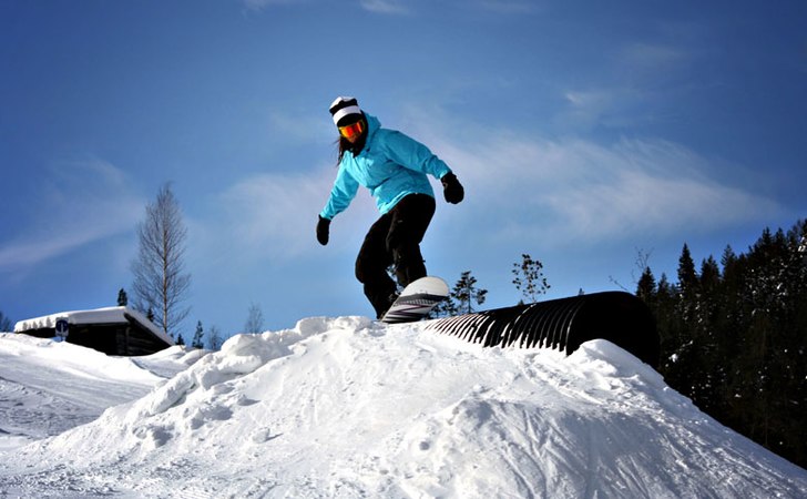 Härlig dag i backen!. Foto: Ida Martinsson. Åkare: Evelina Heed.