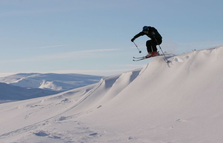 En underbar dag i norska Hemsedal. . Foto: Bo Hellemar. Åkare: Henrik Hellemar.