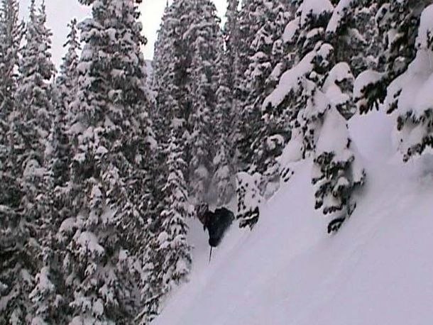 Bottenlöstpuder i Brighton, Utah.. Foto: Fredrik Ericsson. Åkare: Magnus Lageson.
