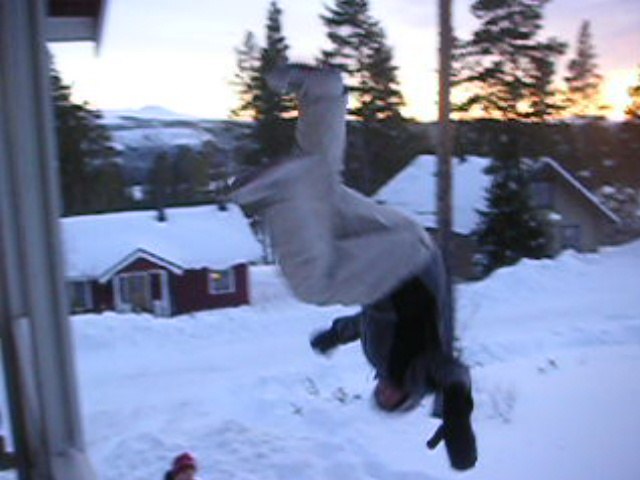 frontflip från taket. Foto: Jeppe. Åkare: Moi.