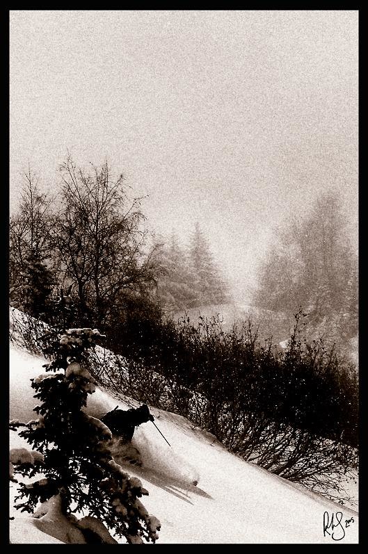en svart vit dag i verbier är bättre än en dag . Foto: rob h smith. Åkare: sunken sr.