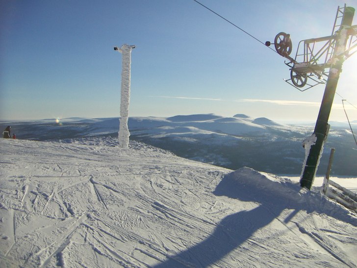 Vy från slutet av Toppenliften upp till Hovärken. Foto: Anders Carling.