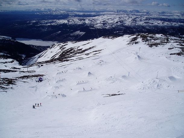Bild på freeride parken. Foto: Mikael Ekström.