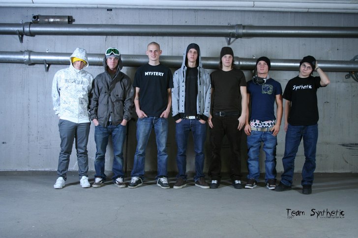 F.v: Sean (Stunt/foto), Klang(Stunt/Maker), Jojjo(. Foto: Team Synthetic.