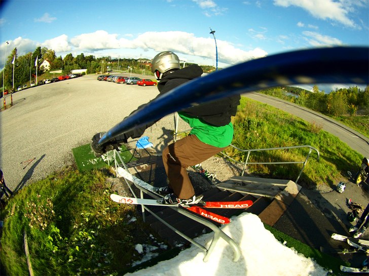 Handrail... kul session, satte tillslut railet eft. Foto: Alexander Runhellen. Åkare: Anton Lundborg.