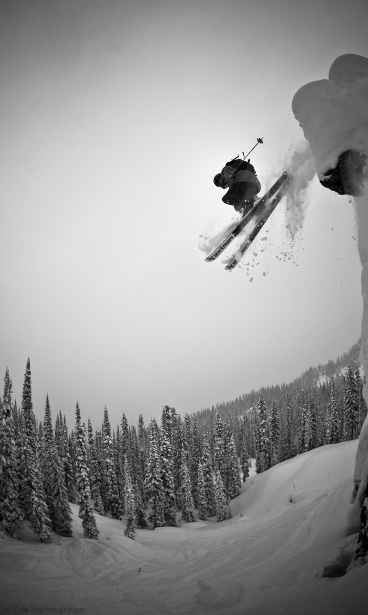 Jocke njuter av den Kanadensiska utsikten!. Foto: Erik Hammarsten. Åkare: Joakim Nilsson.