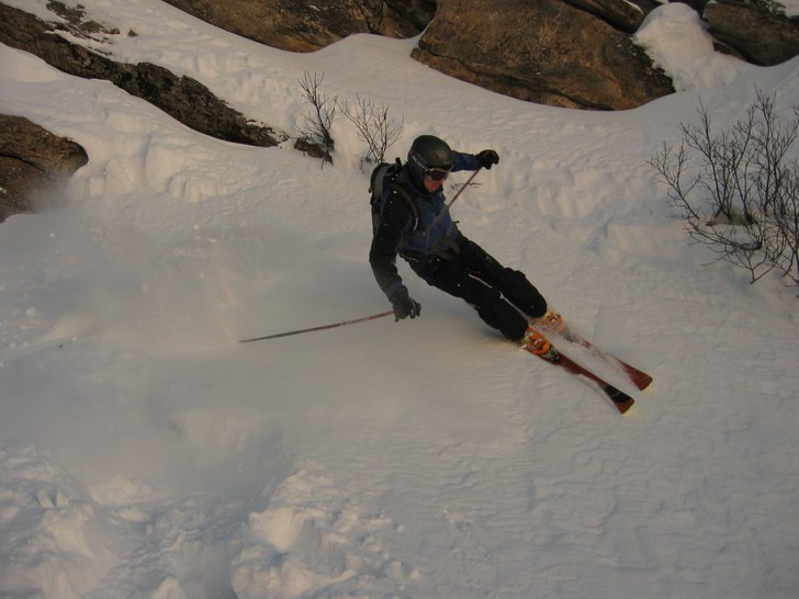 När allt annat var uppåkt var den här ravinen h. Foto: Magnus Tyrland. Åkare: Mats Hellström.