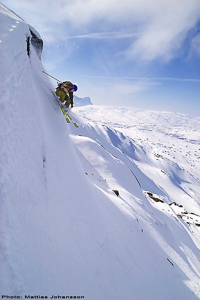 Andreas Fransson är en skidåkare som åker kraft. Foto: Mattias Johansson. Åkare: Andreas Fransson.