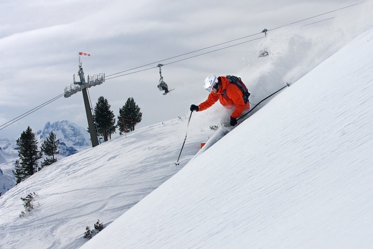 SCH Produktion på puderjakt i Österrike våren 2. Foto: Kim molander. Åkare: Tobias Brynteson.