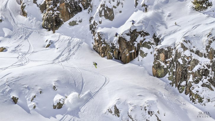 Johan Roos's stora dropp under freeride junio.