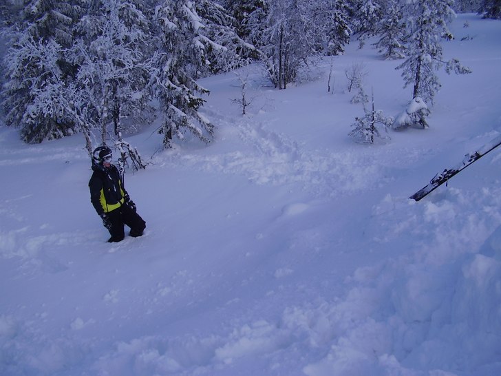 efter misslyckad backflip ;) men vi hade iaf tur m. Foto: Bitte Otto Jao. Åkare: jag.
