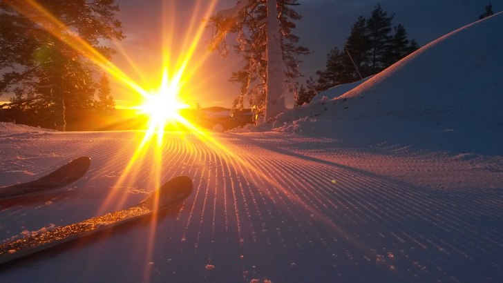 Solnedgång i Hällas Hang..