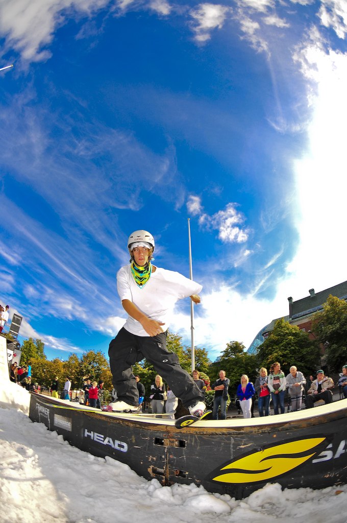 Railjam på torget i Karlstad. Foto: Emil Rydell. Åkare: Alexander Hebbe.
