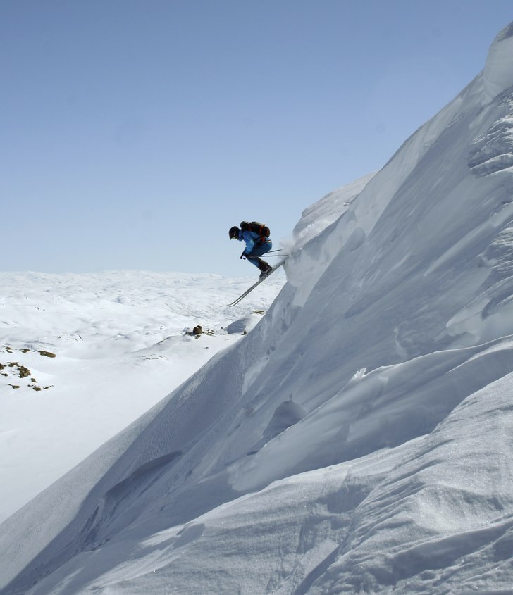 En liten vinddriva på toppen. Foto: Hanna Bugge. Åkare: Simon Börjars.