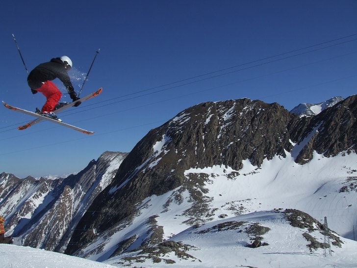 En härlig dag för en mutegrab i alperna =). Foto: Peter. Åkare: Jag, Johannes Fält.