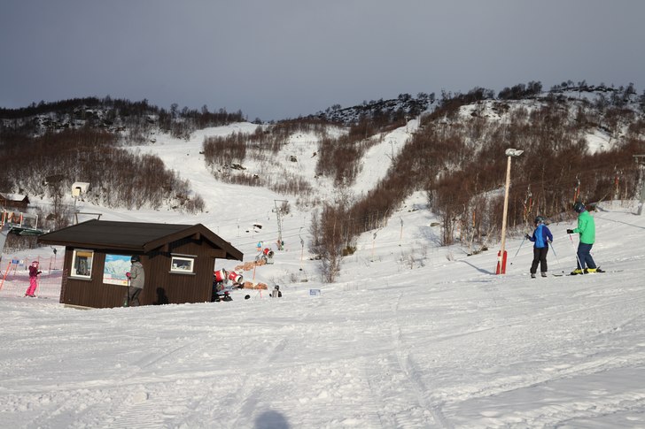 Strålende sol og vårsnø føre.
.