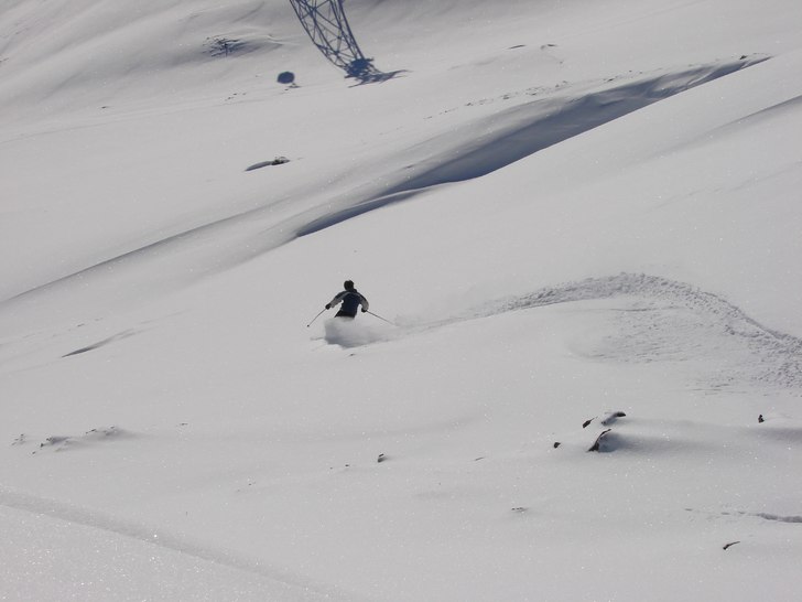 Lite puderåkninig.. Foto: Jens Lundgren. Åkare: Ole Lundgren.