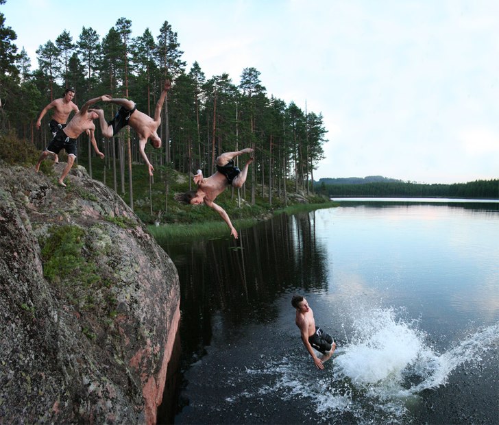 En plask och badbild från sommaren.
Mycket pilla. Foto: Johan Söderlund. Åkare: Kristoffer "Piffen" Edwall.