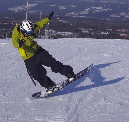 Tailpress på toppen Gustavbacken. Foto: Anders Gorard. Åkare: Jennie Nilson.