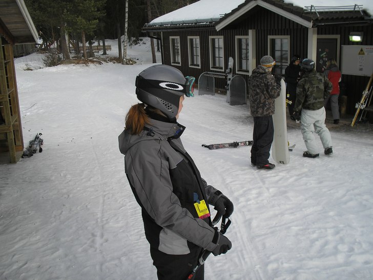 Jenny på väg mot första åket... :). Foto: Oskar Anderstål. Åkare: Jenny Åhman.