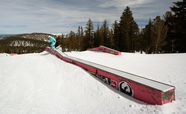 Flat-up-flat boxen i Mammoth's South Park.. Foto: Mikael Jörgensen. Åkare: Jesper Tengvall.