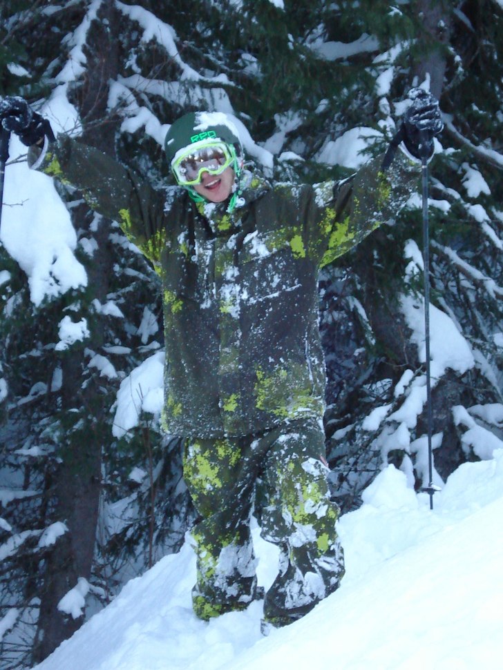 Snöigt och i Trysil(dålig kvalite bajs). Foto: Anders. Åkare: Jag.