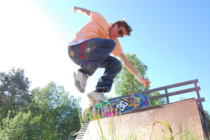 Kickeflip med många mysiga färger :). Foto: Jonas Fahlen. Åkare: Johan Olsson.