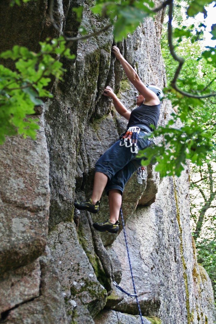 Boltet 6+ på Valberget i Blekinge. Åkare: Jeg.