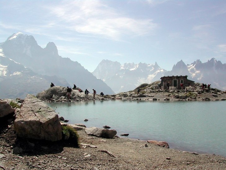 Le Lac BLanc runt 12.00 tiden. . Foto: Mathias Moenne-Loccoz.