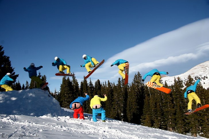 Tramsdag i Loveland pass, Lowe Andersson drar en F. Foto: Sverker Högbom. Åkare: Lowe Andersson.