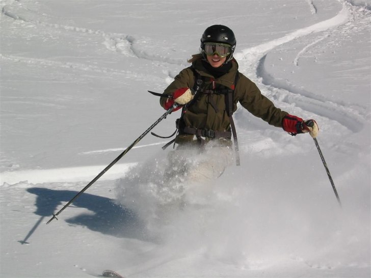 Solsken och puder!!!. Foto: Pär Alenbrand. Åkare: Mia Carlén.
