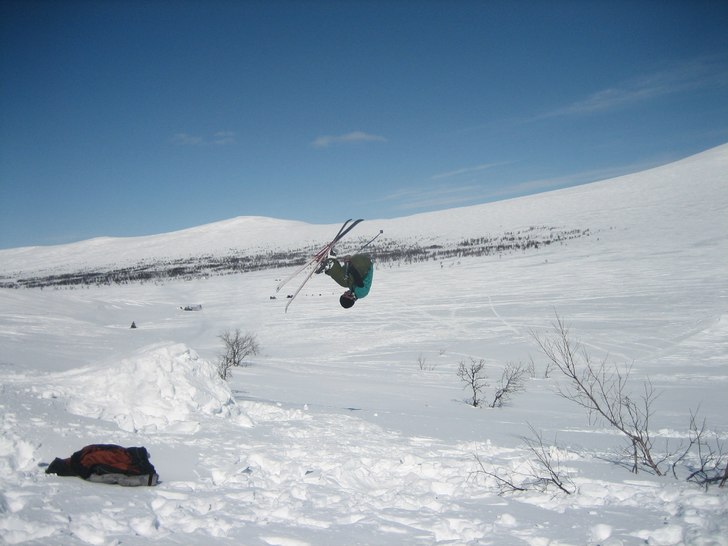 front på fjället. Foto: Jonny Falk. Åkare: Jimmy FAlk.