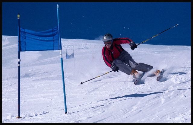 Kvibban i pisten.. Foto: David Samuelson. Åkare: Johan Qviberg.