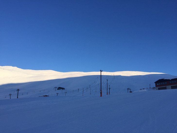 Sol og vindstille! 
Sol, vindstille og minus 5 gra.
