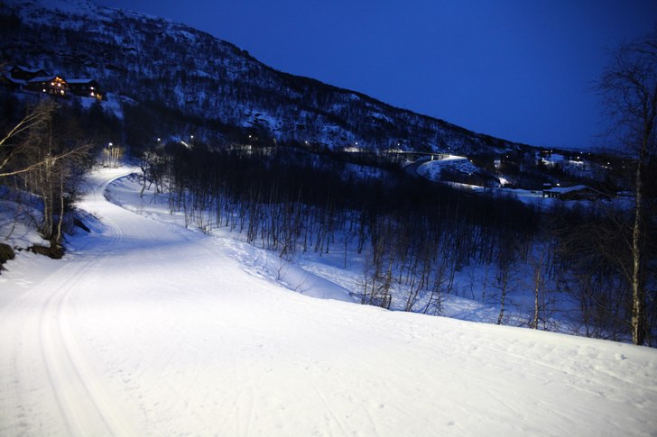 Lysløypa 6,5 km  Haukelifjell skisenter - botn.
.