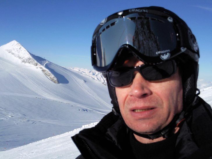 Hintertux glaciär mot Olperer 3476 möh efter nå. Foto: Erik Sanderson.