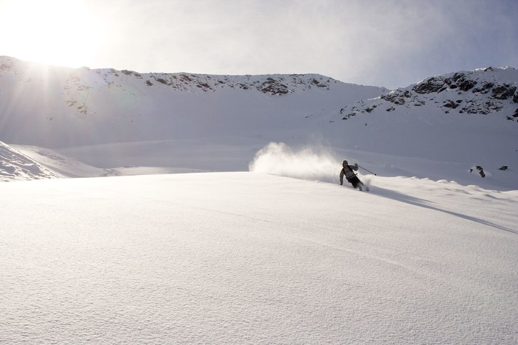 Helt sjukt lätt snö denna dagen.. Foto: Christofer Schack. Åkare: Fredrik Gertzell.
